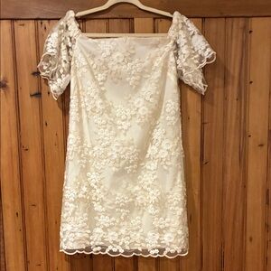 Trina Turk Cream Floral Mini Dress